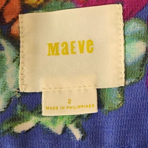 New! Anthropologie Maeve Floral Fit and Flare Floral Skirt Sz 2 - Picture 6 of 7